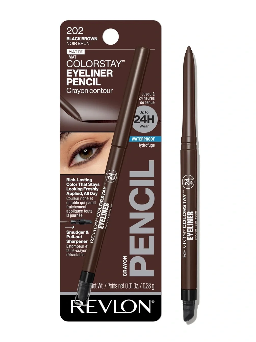 ‼️2/$10‼️Revlon ColorStay Eyeliner Pencil – Black Brown (202)